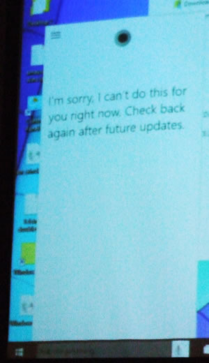 Cortana has a problem and needs updates
