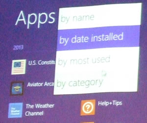 Start screen date view slide