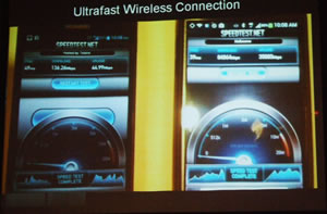 Wireless contection speeds slide
