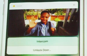 Phone view of door video