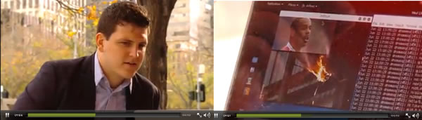 A "victim" sees his photos on the hackers screen