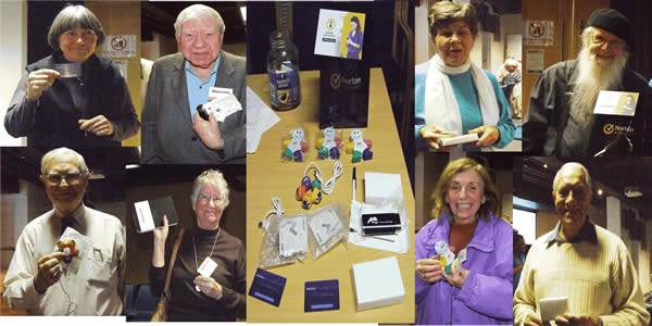 Our raffle prizes and some of the winners