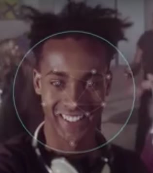 Face recognition software in action