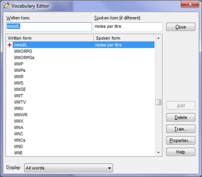 Vocabulary Editor