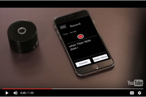 Titan Note with Smartphone taking notes