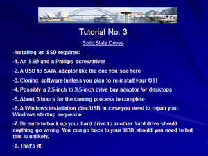 Soild State Drives Installation Slide