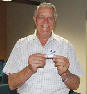 John with a USB stick