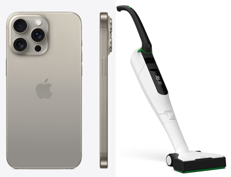 Iphone and vacuume cleaner