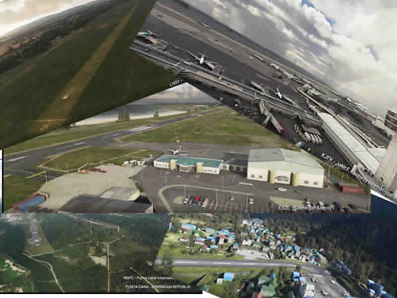 Verious airport screen shots