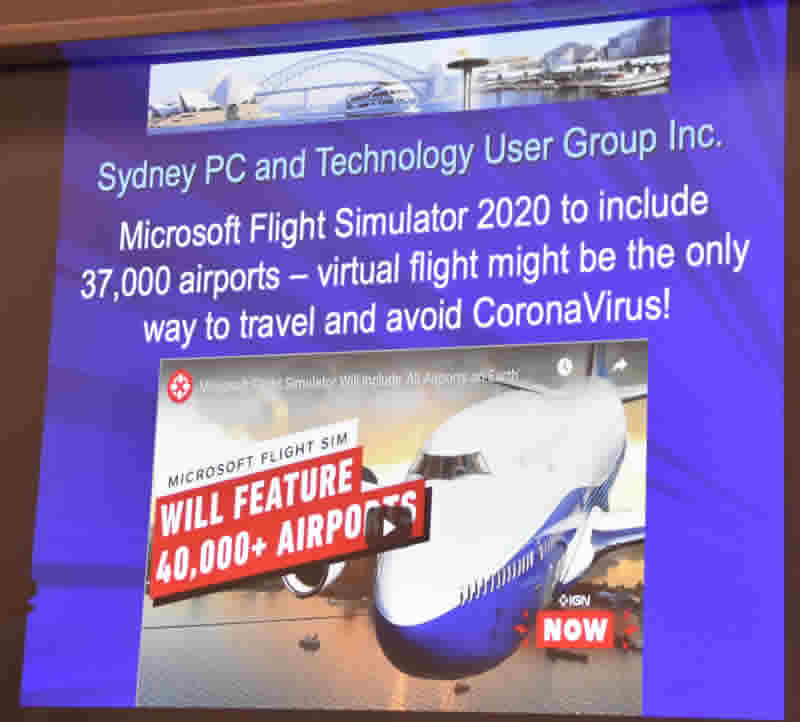 February 20 Slide on MS Flight Simulator