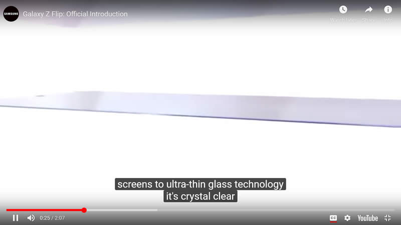 Galaxy Z Glass screen