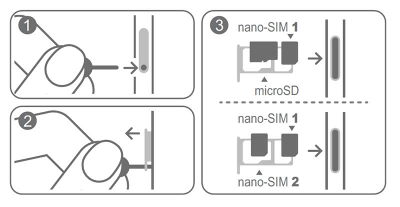 Y9 dual sim card insert