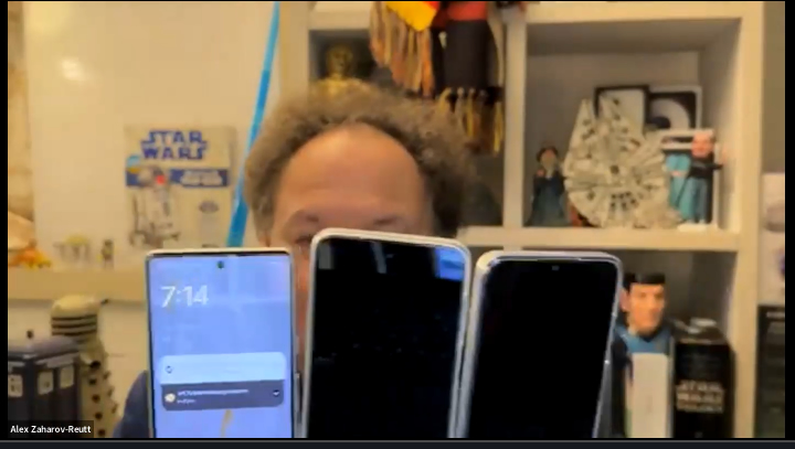 Alex with his phones